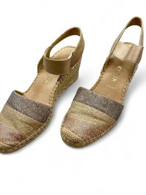 Anne Klein Sport Wedge Sandals – Metallic & Rose Gold | Size 9 | Like New ✨